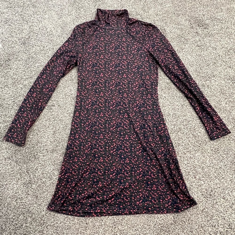 Turtle neck floral dress